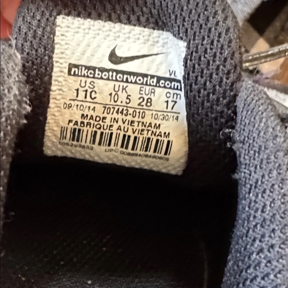 Nike Vapor Keystone Low-Cut Baseball Cleats Black/Grey/White Shoes size 11C